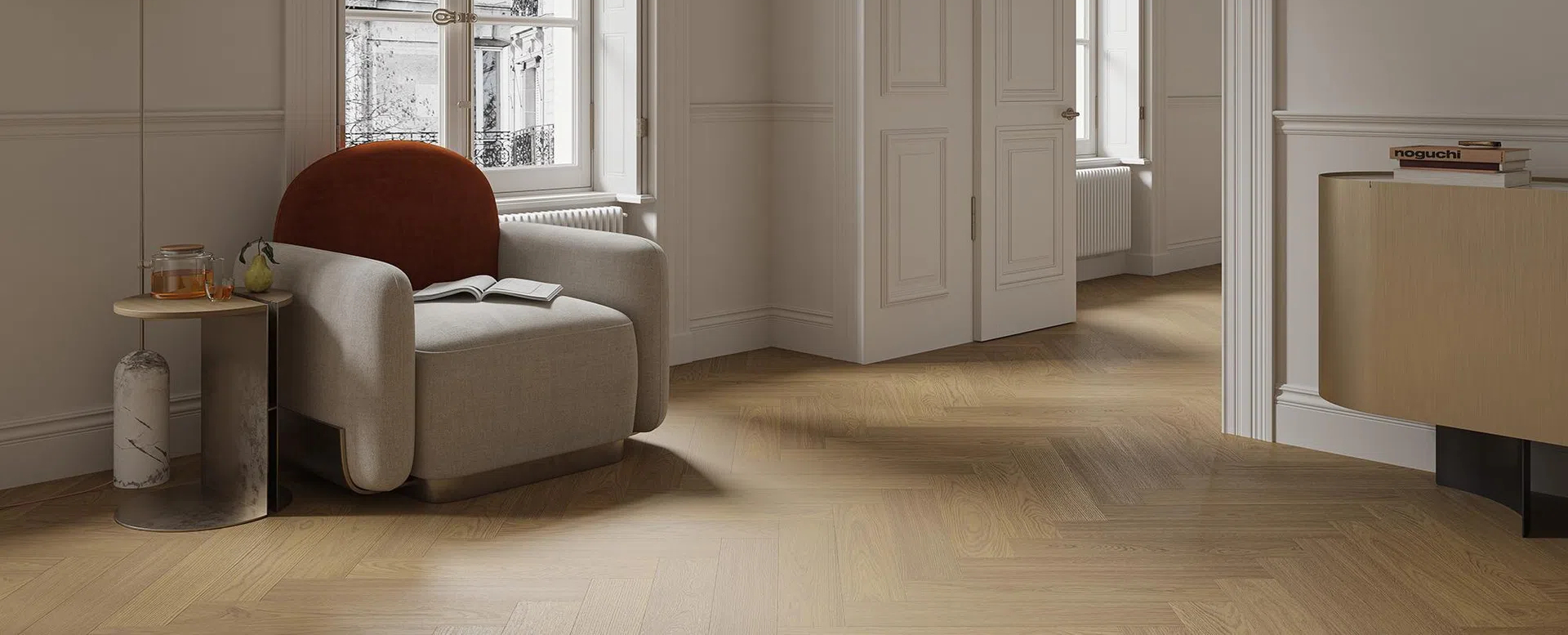 Antic Oak Herringbone